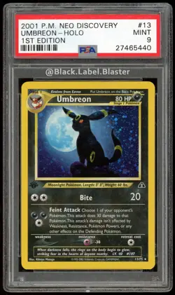 2001 Pokemon Neo Discovery Umbreon 1st Edition Holo #13 - PSA 9 - Image 1