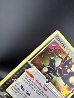 Pokemon Greninja TCG Gold Star SWSH144 Celebrations Black Star Promo NM Swirl - Image 2