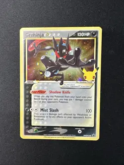 Pokemon TCG Greninja Gold Star SWSH144 Celebrations Black Star Promo With Swirl! - Image 2