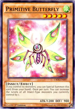 Yugioh! MP Primitive Butterfly - CROS-EN097 - Common - 1st Edition Moderately Pl - Image 1