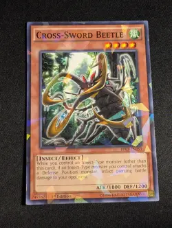 Yugioh - Cross-Sword Beetle BP03-EN053 1st Edition Shatterfoil Rare NM - Image 1