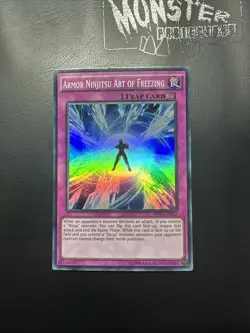 YUGIOH ARMOR NINJITSU ART OF FREEZING SUPER RARE OP02-EN012 - Image 1