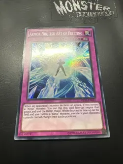 YUGIOH ARMOR NINJITSU ART OF FREEZING SUPER RARE OP02-EN012 - Image 2