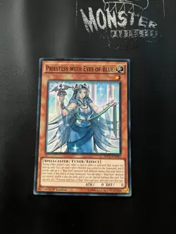 YUGIOH PRIESTESS WITH EYES OF BLUE SUPER RARE MP17-EN055 1ST EDITION - Image 1