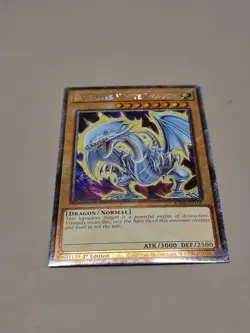 Blue-Eyes White Dragon (7th Art) RA04-EN108 Platinum Secret Rare Yugioh NM - Image 1