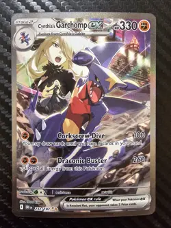 Pokemon TCG Cynthia's Garchomp ex - 232/182 - SV10: Destined Rivals SIR - Image 1