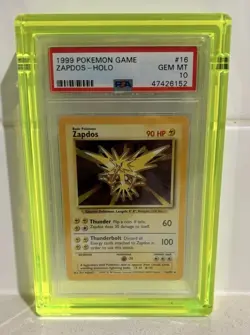 1999 Pokemon Base Set Zapdos Holo #16 PSA 10 GEM MINT ⚡Vintage WOTC - Image 1