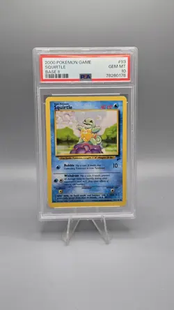 Squirtle Base Set 2 PSA 10 Gem Mint Pokemon TCG #93 WOTC 2000 - Image 1