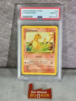 PSA 10 Charmander 46/102 1999 Pokemon Base Set Unlimited WOTC Vintage GEM MINT - Image 1