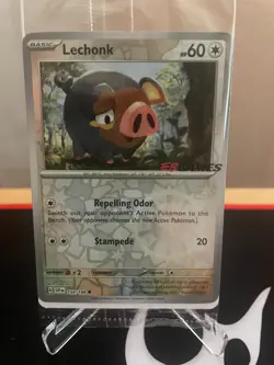 Lechonk Pokemon Scarlet & Violet Base Set 154/198 EBGames Stamped Reverse Holo - Image 1