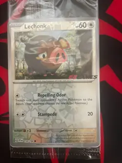 Lechonk Pokemon Scarlet & Violet Base Set 154/198 EBGames Stamped Reverse Holo - Image 2