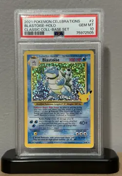 2021 Pokemon Celebrations Classic Collection #2 Blastoise Holo PSA 10 - Image 1