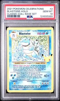 2021 POKEMON CELEBRATIONS CLASSIC COLLECTION #2 BLASTOISE-HOLO PSA 10 - Image 1