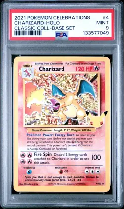 2021 POKEMON CELEBRATIONS CLASSIC COLLECTION #4 CHARIZARD HOLO PSA 9 MINT - Image 1
