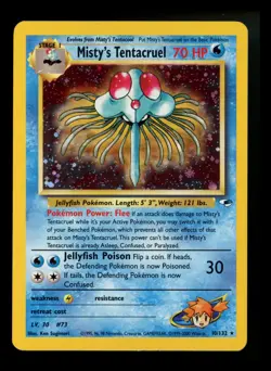 #2 Misty's Tentacruel 10/132 Gym Heroes 2000 Holo Rare WOTC Pokemon Card TCG - Image 1