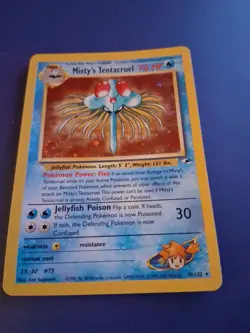 Pokemon TCG Misty's Tentacruel Gym Heroes Holo Rare Card 10/132 - Image 2