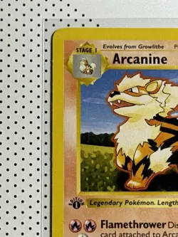Pokemon 1999 1st Edition Arcanine Base Set Shadowless #23/102 - Good Condition - Image 3