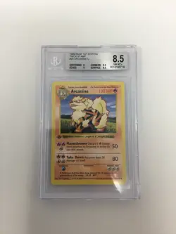 Arcanine 23/102 Pokemon 1999 Base 1st Edition Thick Stamp Shadowless Beckett 8.5 - Image 2