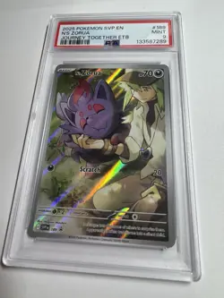 N'S ZORUA #189 BLACK STAR PROMO JOURNEY TOGETHER ETB 2025 POKEMON SVP EN PSA 9 - Image 3
