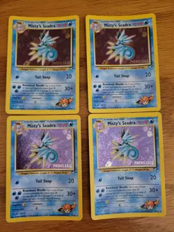 Pokemon - Misty's Seadra (Prerelease) - 009/132 Wotc Promo Holo - Lot Of 4 - Image 1