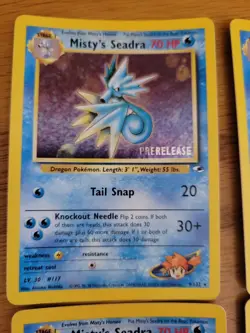 Pokemon - Misty's Seadra (Prerelease) - 009/132 Wotc Promo Holo - Lot Of 4 - Image 3