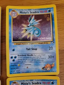 Pokemon - Misty's Seadra (Prerelease) - 009/132 Wotc Promo Holo - Lot Of 4 - Image 4