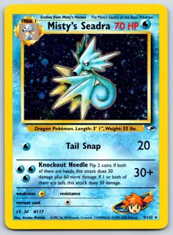 Misty's Seadra (Prerelease) - WoTC Promo 009/132 Pokemon Card LP - Image 1