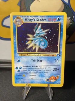 Misty's Seadra (Prerelease) 009/132 Pokemon TCG Gym Heroes Wotc Promo Holo - Image 4