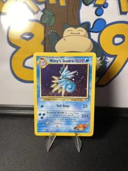 Misty's Seadra (Prerelease) 009/132 Pokemon TCG Gym Heroes Wotc Promo Holo - Image 5