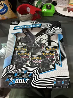 Pokemon TCG: Scarlet & Violet Black Bolt Binder Collection Factory Sealed Box - Image 1
