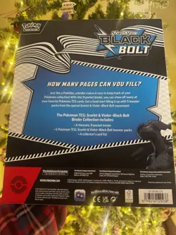 Pokemon TCG: Scarlet & Violet Factory Sealed Black Bolt Binder Collection - Image 2