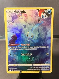 Pokemon TCG Manaphy GG06/GG70 Crown Zenith: Galarian Gallery Full Art Holo NM - Image 1