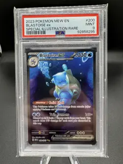 Pokemon TCG Blastoise EX 200/165 Sv: Scarlet & Violet 151 PSA 9 Mint - Image 1