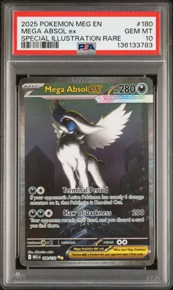 PSA 10 2025 POKEMON MEG EN-MEGA EVOLUTION #180 MEGA ABSOL EX - Image 1