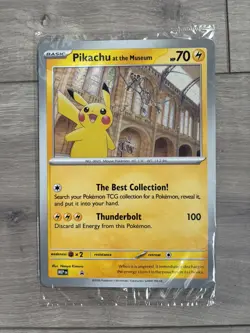 Pikachu At The Museum, Pokemon X Natural History Museum Jumbo Promo Pokemon Card - Image 1