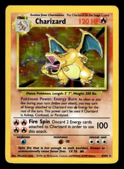 Charizard 4/102 Holo Rare Base Set Pokemon Card - Image 1