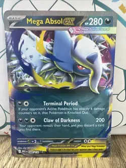 Pokemon Mega Absol ex 086/132 ME01: Mega Evolution Double Rare Card NM - Image 1