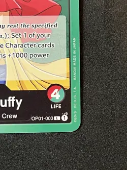 ONE PIECE Card Game Romance Dawn OP01-003 Monkey D Luffy Leader Pre Errata 🔥 - Image 2