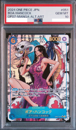 PSA10 ONE PIECE Card OP07-051 Boa Hancock Comic Parallel Manga Alt Art - Image 1