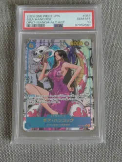PSA10 ONE PIECE Card OP07-051 Boa Hancock Comic Parallel Manga Alt Art Mint - Image 1