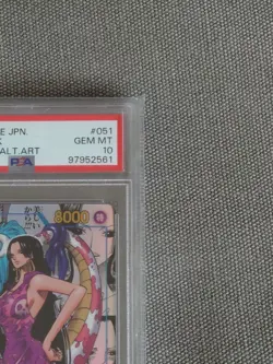 PSA10 ONE PIECE Card OP07-051 Boa Hancock Comic Parallel Manga Alt Art Mint - Image 4