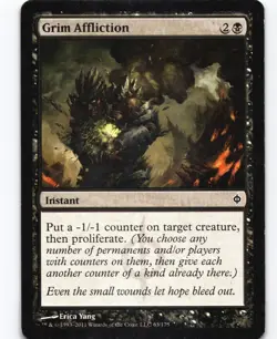 Grim Affliction C New Phyrexia 63 NPH - Image 1