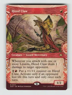 Hired Claw (Showcase)*Non-Foil* Bloomburrow 317 NM - Image 1