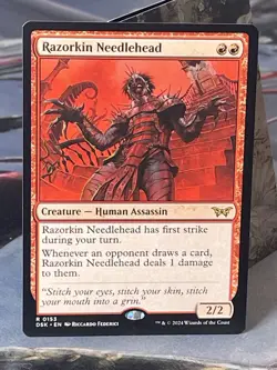 MTG Razorkin Needlehead RARE Duskmourn: House of Horror 0153 NM/Mint - Image 1