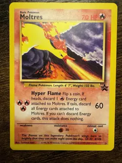 Moltres Black Star Promo 21/53 Pokemon 2000 WOTC Aoki Error - Image 1