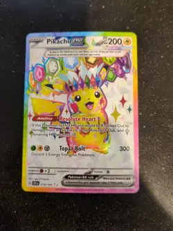 Pokemon Pikachu TCG Surging Sparks EX Card 219/191 Near Mint Condition - Image 1