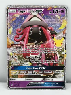 Pokemon TCG Tapu Lele GX 60/145 Ultra Rare Celebrations Classic Set - Image 1