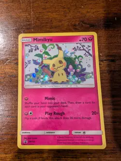 Mimikyu Promo SM163 Team Up Blister Pokemon Card Sun & Moon Holo - Image 1