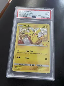 Pokemon Pikachu 025/025 Holo McDonald's 25th Anniversary PSA 9 Promo Card 2021 - Image 1