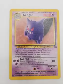 Gengar 20/62 Base Set Fossil Non-Holo Rare Pokemon Card Vintage WOTC - Image 1